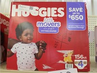 Huggies diapers 156 ct size 4