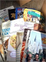 Box of cookbooks