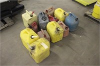 ASSORTED FUEL AND GAS CANS