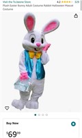 Plush Easter Bunny Adult Costume Rabbit
