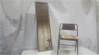 Bedroom Mirror & Foldingmetal Chair