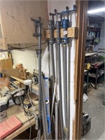 4 PIPE CLAMPS, LEVEL, T-SQUARE