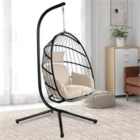 NEWBUY Foldable Hanging Egg Chair,Single Swing Egg