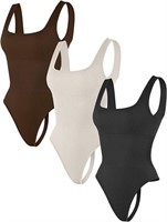 SIZE : S - HEGALY Thong Bodysuits for Women 3