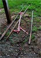 Chain, Digging Bars (3), Wire Stretcher