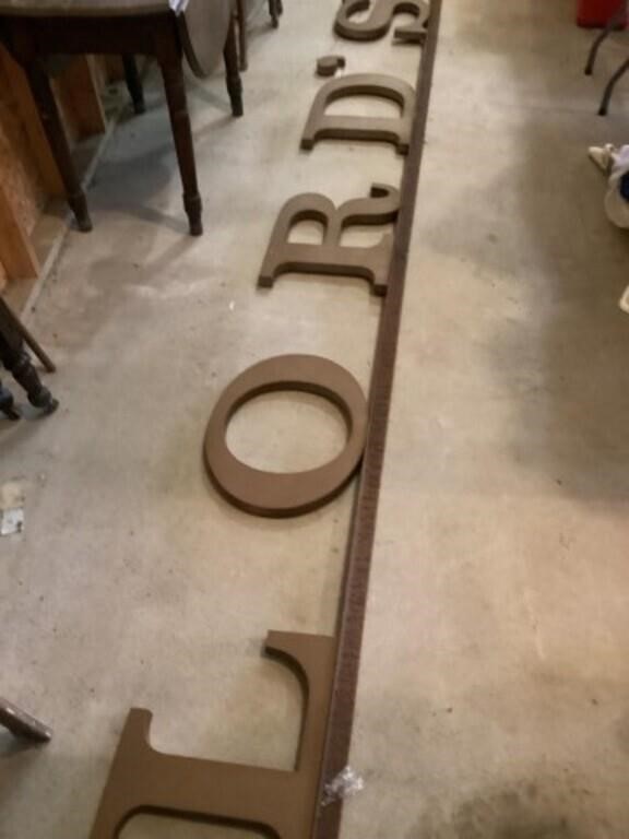 Metal lord sign 14 foot long by 18