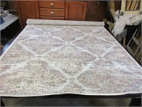 5'x8' Machine Made Rug (New) Salmon/White