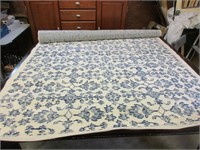 5'x8' Machine Made Rug (New) Blue/White