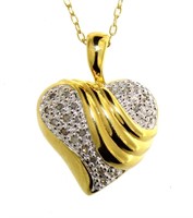 Elegant Natural DIamond Heart Necklace