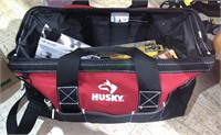 Husky brand canvas tool bag, with contents, lots