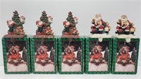 (5) Santa/Elf Christmas Stocking Holders