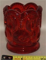 Vtg LE Smith Ruby Moon & Stars Glass Toothpick