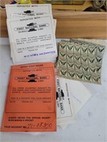 Vintage deposit slips, Eagle stamps 1974