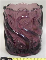 Vtg LG Wright Amethyst Glass S Repeat Toothpick