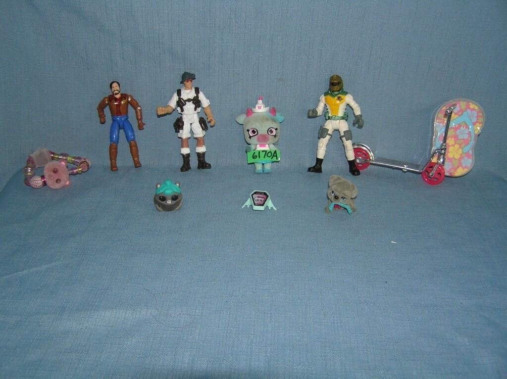 Group of collectible toys