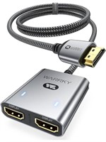 ($21) HDMI Splitter 1 in 2 Out 4K, WARRKY