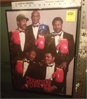 AUTOGRAPHED BOXING CHAMPIONS POSTER IN FRAME