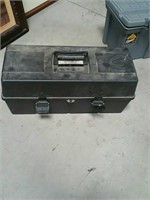 Tool box with gun cleaning supplies