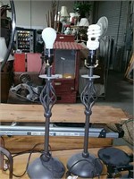 Pair of metal table lamp