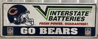 (BJ) Interstate Batteries Sign, Metal, 48”Lx18”H