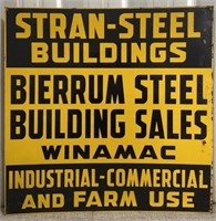 (BJ) Stran-Steel Buildings Sign, Metal, 28”Wx28”H