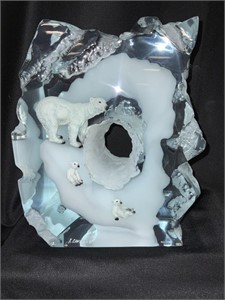"Polar Play" Kitty Cantrell Lucite Sculpture
