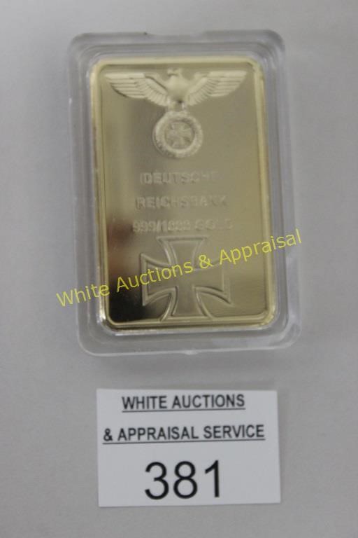 999/1000 Gold Plated Deutsche Reichsbank Ingot