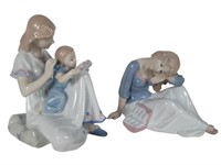 2 Large Porcelain Figures