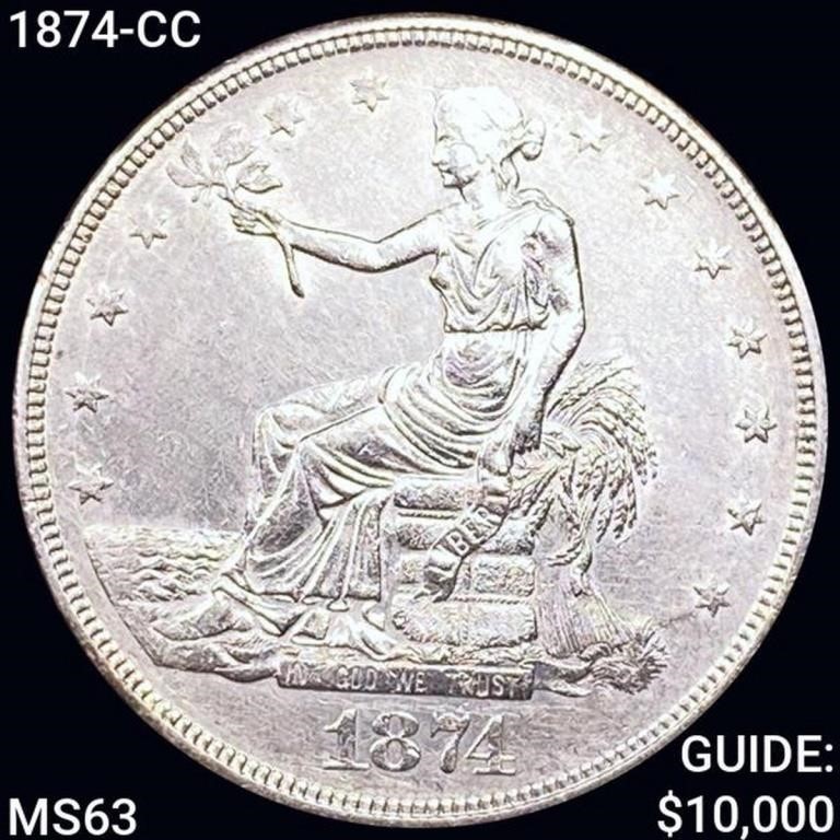 1874-CC Silver Trade Dollar