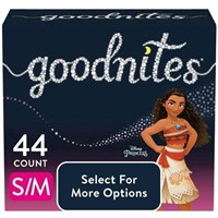 S/M  44 Ct Goodnites Nighttime Underwear