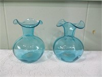 Small Blue Vases