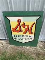 METAL S&H GREEN STAMP DOUBLE SIDED SIGN