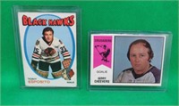 Gerry Cheevers 1974-75 OPC #30 + 1971-72 OPC #110