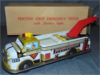 Tin Litho Marx Friction Emergency Service Truck.