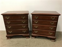 Pair Ethan Allen matching mahogany chests