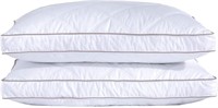 puredown Goose Feathers Pillows  Queen  2-Pack