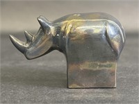 DANSK Silver Plated Rhino Paperweight