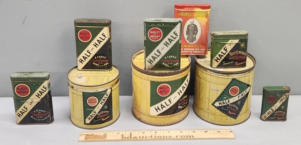 Tobacco Tins Advertising Lot Collection