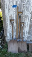 4 old yard and garden tools