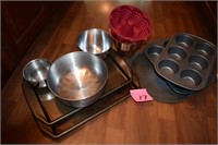 Baking pans, mixing bowls, molds