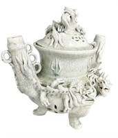 ASIAN BLANC DE CHEIN FOOTED CENSER