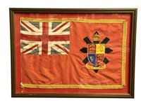 BRITISH FRAMED VINTAGE FLAG