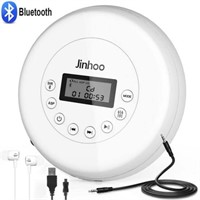Portable CD Player  White  Bluetooth  Rechargeable