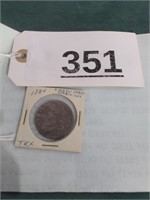 1834 LDSL F Seated Liberty Half