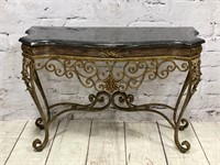 French Style Wrought Iron Console/Entry Table