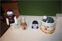 Snowman cookie jar, snowman lot