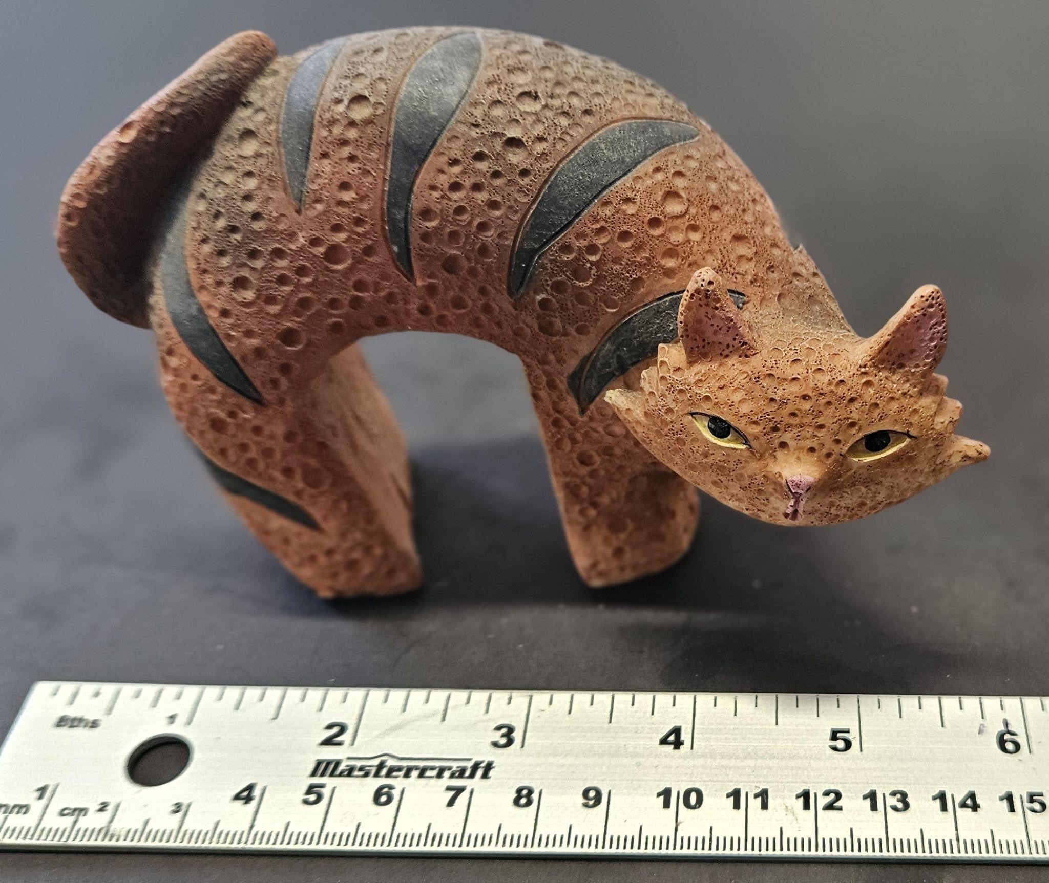 small cat figurine lauren burch style