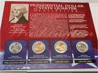 OF) Presidential dollar & state quarter collection