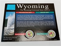 OF) Wyoming colorized state quarters