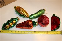 christmas vegetable ornaments